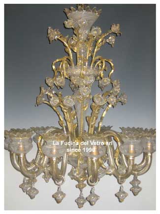 Venetian art glass chandeliers